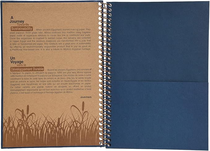Mintra 100% Recycled Notebooks (Junior Size (6.5in x 9.5in), Solid Set 3pk)