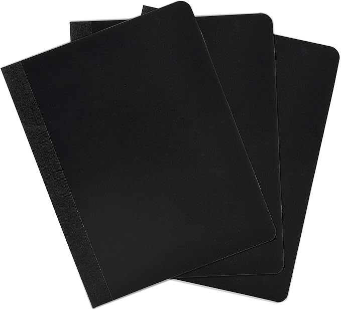 Mintra Office Poly Composition Book (3 Pack, Black)
