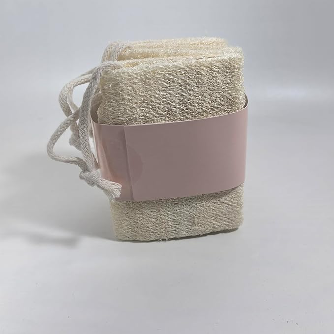 Natural Shower Loofah Sponge Set 3 Pack,Exfoliating Body Scrubbers,Organic Shower Loofahs for Body Daily Skin Back and Face Care Bath