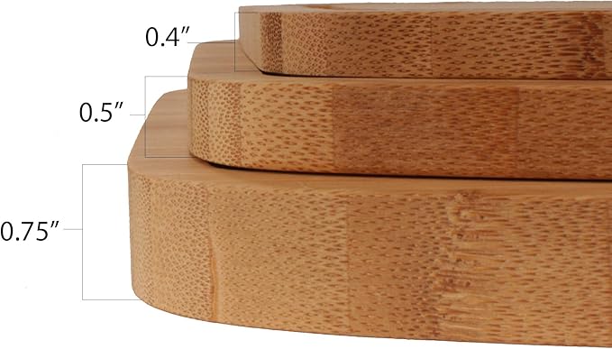BambooMN Brand - Bamboo Cutting Board - 11.75" x 8.63 "x .50" - Vertical Cut - 1 Piece