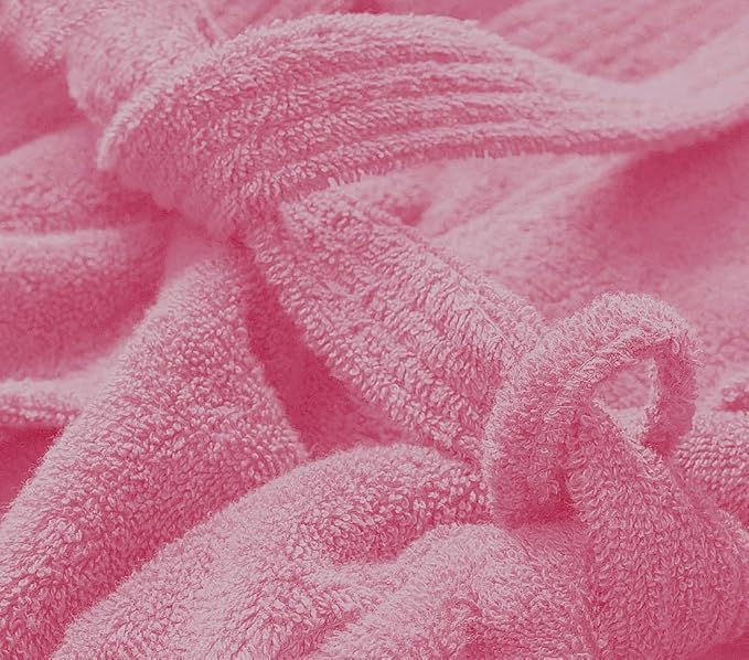 100% Cotton Shawl Collar Bathrobe for Women & Men – Terry Cloth, Lightweight Plush Long Spa & Hotel Luxury Robe