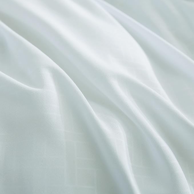 Feather and Loom European Gusset All Season Down Alternative Comforter - 1.5-inch Gusset for Extra Loft, Easy Care Microfiber Cover, Hypoallergenic Fill - Color: Dusty Aqua | Size: Full/Queen
