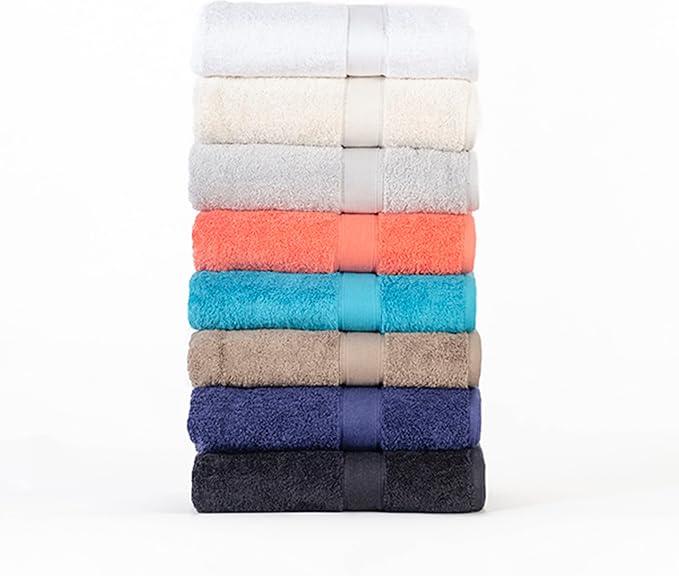 Superior Organic Cotton Solid Towel Set, 12PC, White 12 Piece