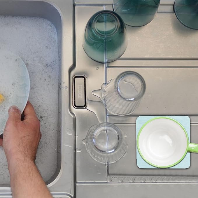 Water Absorbing Stone Tray,Quick-Dry No Skidding Water Absorbent | Diatomite Coasters | Kitchen Soap Tray, Absorbing Stone Used for Hand soap & Cups & Plants and Cosmetic Bottles