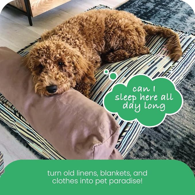 Molly Mutt Huge Dog Bed Cover - I Don’t Like Mondays Print - Measures 36" x45"x5"- 100% Cotton - Durable - Breathable - Sustainable - Machine Washable Dog Bed Cover