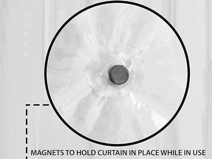 Home Expressions 6 Gauge PEVA Liner Magnetic Shower Curtain Liner 70"x72" (Lilac)