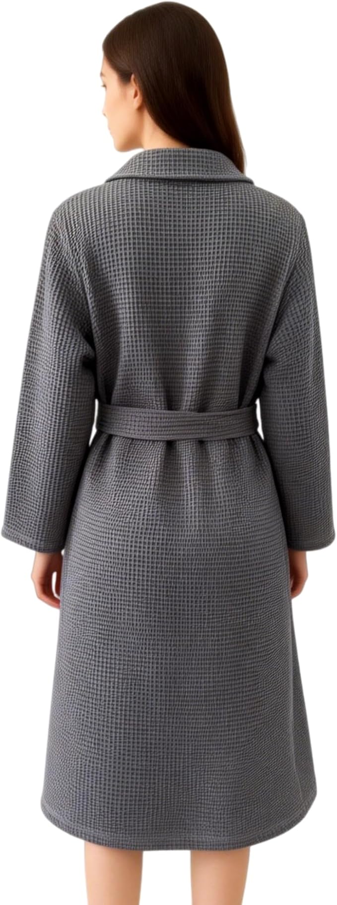Women's Turkish Waffle Robe, Lightweight Cotton Long Bathrobe for Women