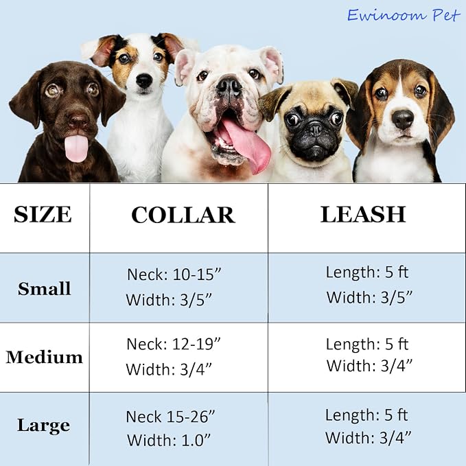 Soft Corduroy Dog Collar and Leash Set Adjustable Durable Dog Collars with Metal Buckle and Lead for Large Dogs,Grass Green