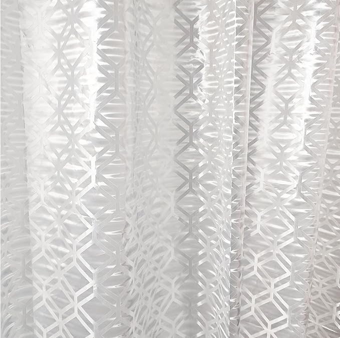 EVA 8G Bathroom Shower Curtain Liner, 72x74 Inch 3D Frosted Heavy Duty Waterproof Shower Curtain Liner Thick Plastic Shower Curtains No Hooks