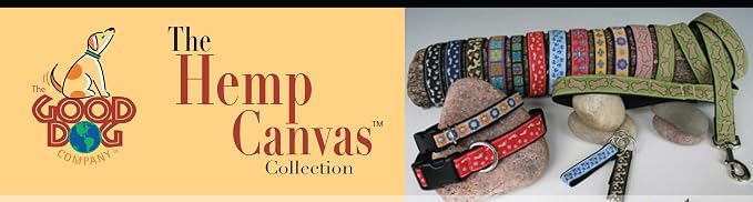 The Good Dog Company- Hemp Dog Collar Hunting and Fishing - Mallard and Fly … (X-Large (Fits 25"-30" Neck), Earth Fly)