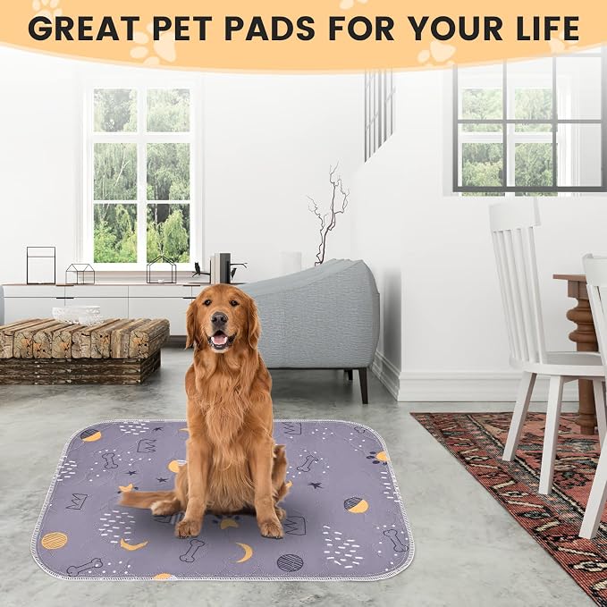 UPSKY Washable Pee Pads for Dogs 2 Pack 41”x 41” Reusable Puppy Pads Waterproof Pet Training Pads, Non-Slip Dog Mats Fast Absorbent Whelping Pads for Playpen, Potty, Crate, Bed