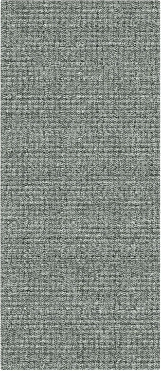 EARTHALL Washable Runner Rug 3x7 Ft Non Slip Runners for Hallways Wide Cotton Rubber Backed Kitchen Runner Braided Indoor Floor Carpet Runners for Entryway, Hallway, Kitchen, Bedroom, Green/Grey
