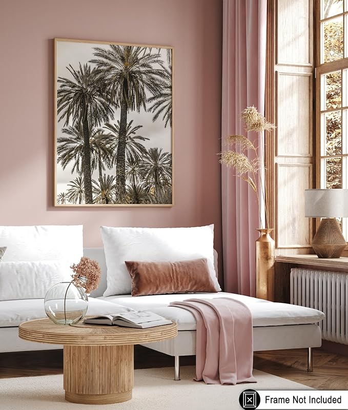 Monem Art Vintage Palm Tree Photography Print - Minimalist Tropical Landscape Poster - Wall Decor for Living Room, Bedroom or Office - 24x32 Unframed Wall Art by Mareike Bohmer