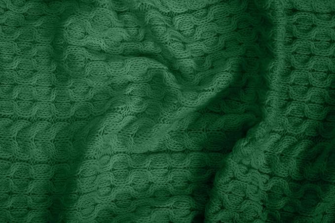 SAOL Aran Merino Wool Blanket – 100% Natural Fiber – Soft Throw for Bed or Sofa, 60” x 36” Warm Knit Made in Ireland