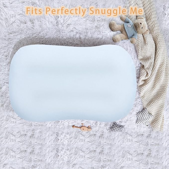 Pucmaoci Organic Waterproof Baby Lounger Covers 2 Pack| GOTS Certified 100% Cotton| Removable Cover with Waterproof Liner | Machine Washable and Dry (Cover only)(Blue & Green)