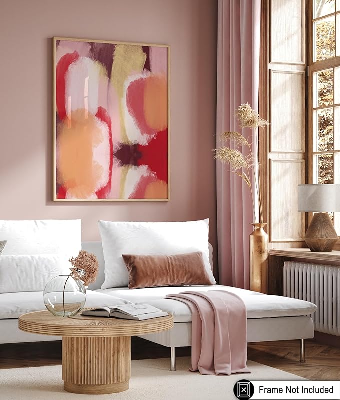 Monem Art Abstract Wall Poster - Modern Geometric Design Print - Colorful Artwork for Living Room or Bedroom Decor - Contemporary Design for Office - 30x40 Unframed Wall Art
