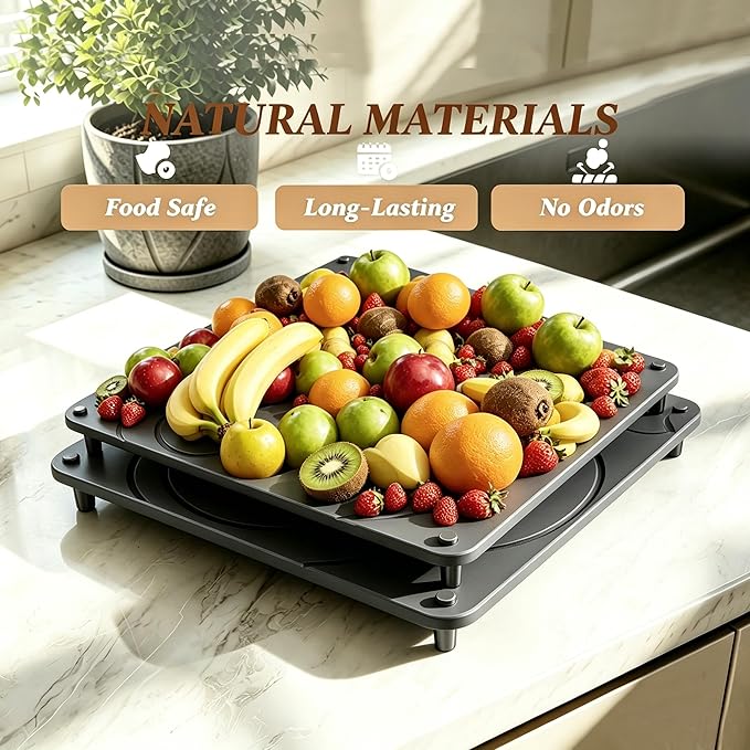 Grey Stone Drying Mat For Kitchen Counter, 3 PCS Wuvsveai Diatomaceous Earth Dish Drying Mat, Kitchen Mat, Stone Bath Mat for Bathroom, Dish Drying Rack & Dish Drainers for Countertop(Midnight Grey)
