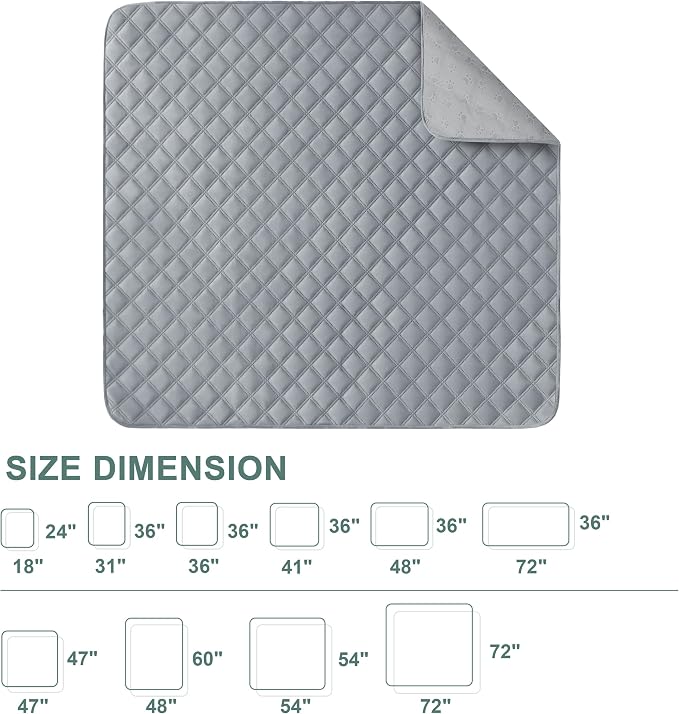 Eterish Reusable Washable Pee Pads for Dogs Small/Large/Extra Large 18'' x 24'' 2 Pack, Absorbent Pet Puppy Dog Training Pads Non-Slip, Waterproof Whelping Potty Pads for Dogs Leak-Proof