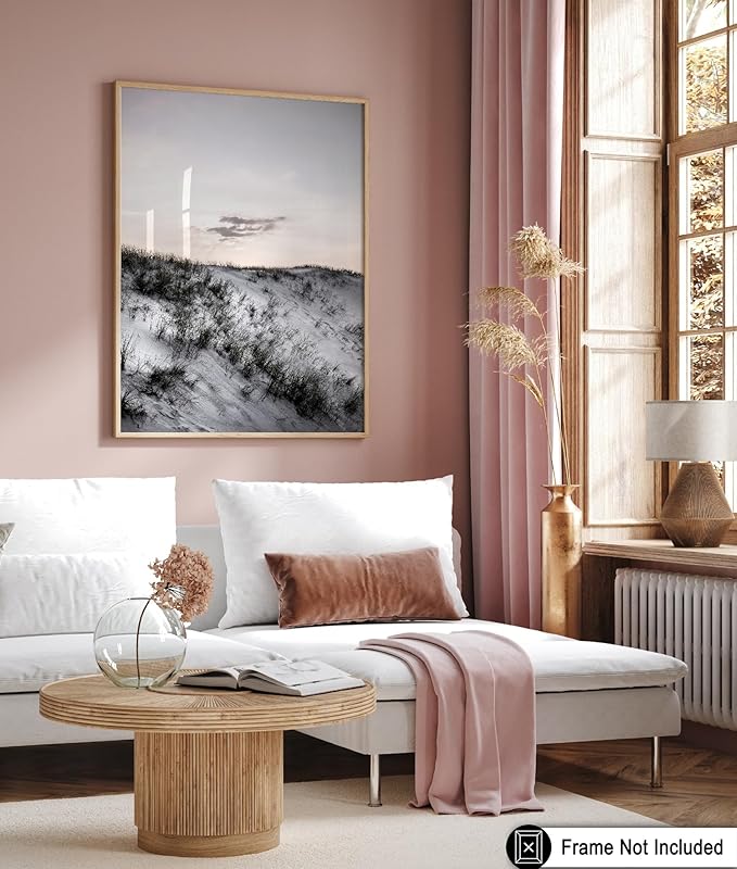 Monem Art Snowy Sand Dunes Landscape Print - Minimalist Winter Nature Poster - Wall Decor for Living Room, Bedroom or Office - 30x40 Unframed Wall Art by Mareike Bohmer