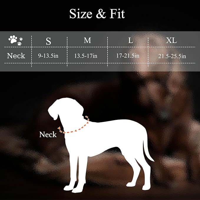 MagEase Dog Collar with 4FT Leash | Adjustable | Anti-Wrinkle, Bite & Stain-Resistant Leather | Soft & Skin-Friendly | 450LB Escape-Proof Magnetic Buckle (Black, Medium)