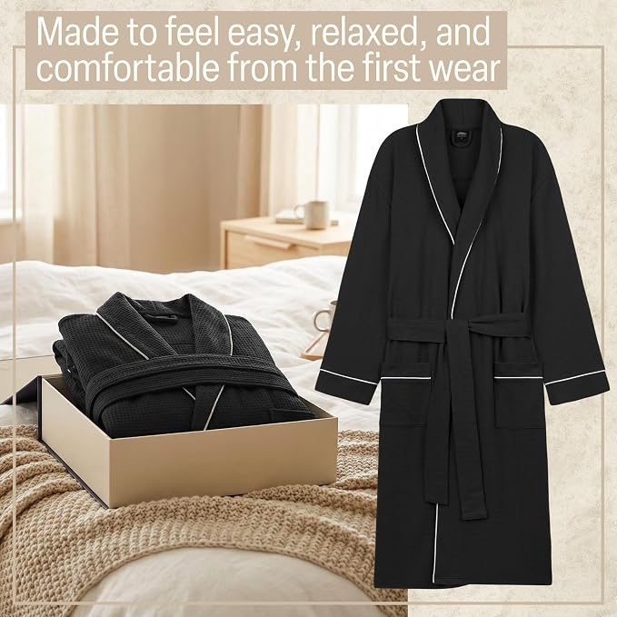 Get Trend Waffle Robes for Women S-2XL, Lightweight Soft Bathrobes, Cozy Loungewear House Coat for Spa, Shower & Hotel