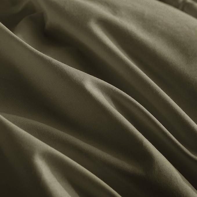 Feather and Loom Honeycomb Stitch Down Alternative All Season Comforter - Soft and Easy Care Microfiber Cover, Hypoallergenic High Loft Fiber Fill, Machine Washable | Color: Olive | Size: Twin