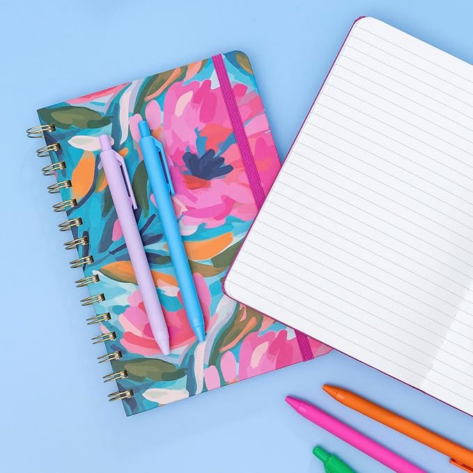 PAPERAGE Graph Paper Spiral Notebook & Journal, (Sage), 160 Pages, Medium 5.5 inches x 8 inches - 100 GSM Thick Graphing Paper, Hardcover, Double-Wire Grid Spiral Notebook