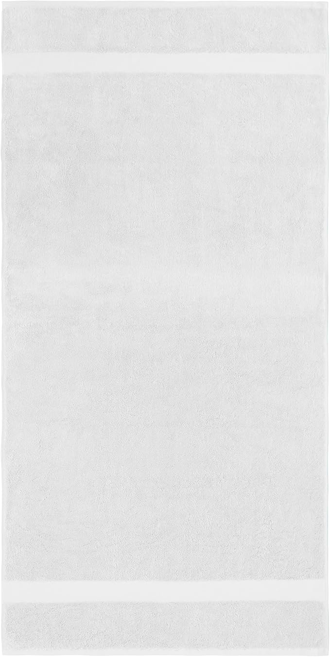 TOWELTIQUE- Organic Cotton Plush Bath Towels Pack of 6 GOTS & Oeko- TEX Certified | Premium Soft, Absorbent & Quick-Drying Towels for Bathroom, Gym, Spa & Hotel Use – White