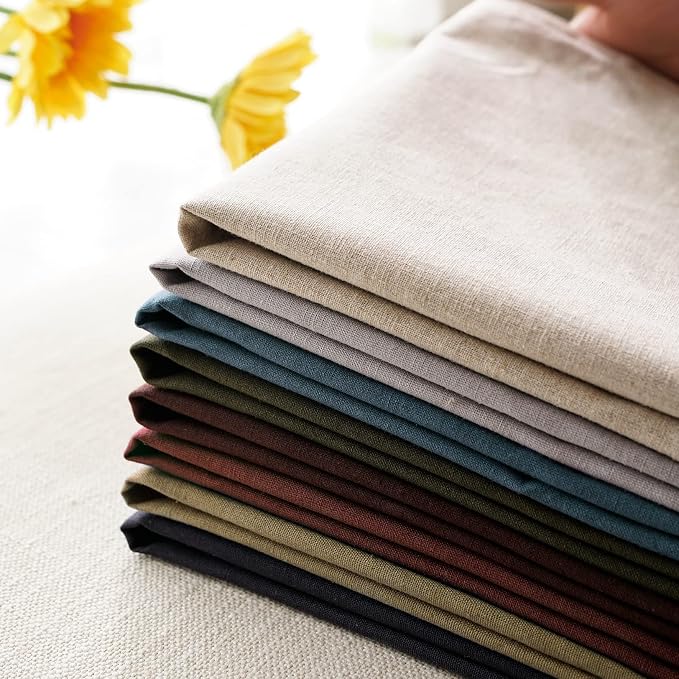 Jeanerlor Pack of 2 24 x 24 Inch Cotton Linen Soft Soild Decorative Square Throw Pillow Covers Green Cushion Case Set for Bedroom/Sofa/Car 60 x 60 cm,Earth Yellow
