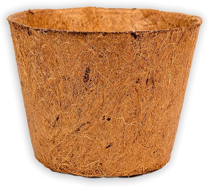 Envelor Coco Coir Plant Pots Seed Starter Tray Biodegradable Seed Starter Pots Coco Peat Pots Seedling Cups Small Plant Pots Germination Nursery Planting Tray Plant Starter Pots, 6 Inches 5 Pack