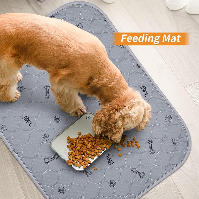 Washable Dog Pee Pads for Puppy, 4 Pack Puppy Pads Washable Pee Pads for Dogs, Absorbent Reusable Whelping Pads Dog Mats for Floor Protector, Couch Cover, Crate, Puppy Training 18x24