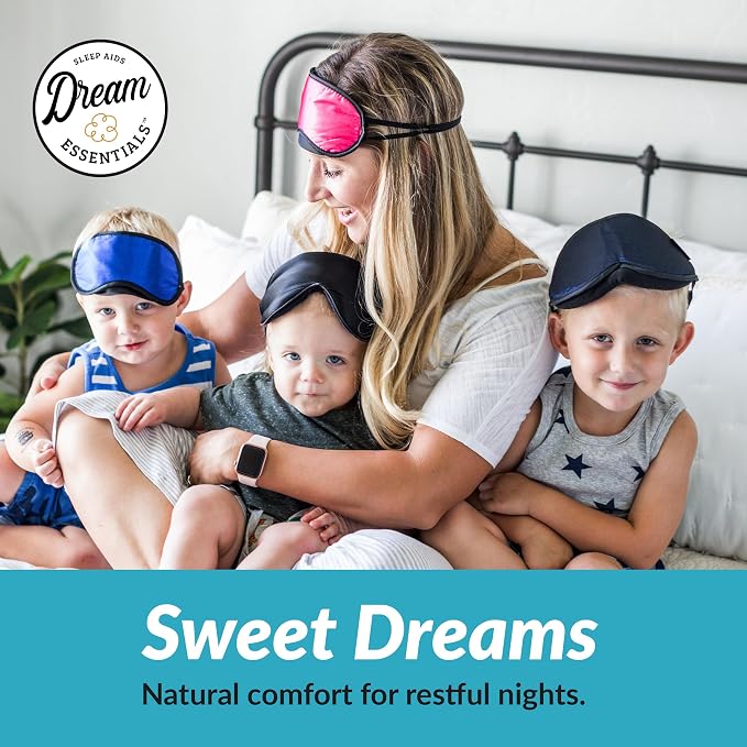 Dream Essentials Natura Organic Cotton Sleep Mask | Natural Cotton | Eye Mask for Sleeping, Light Blocking Soft Sleep Eye Cover with Eco Wool Padding | Made in USA Travel Accessories