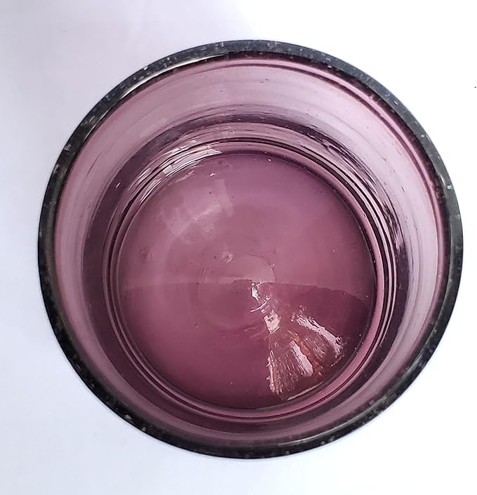 Solid Amethyst 9 oz Short Tumblers (set of 6), Recycled Glass, Lead-free, Toxin-Free (9oz Tumbler)