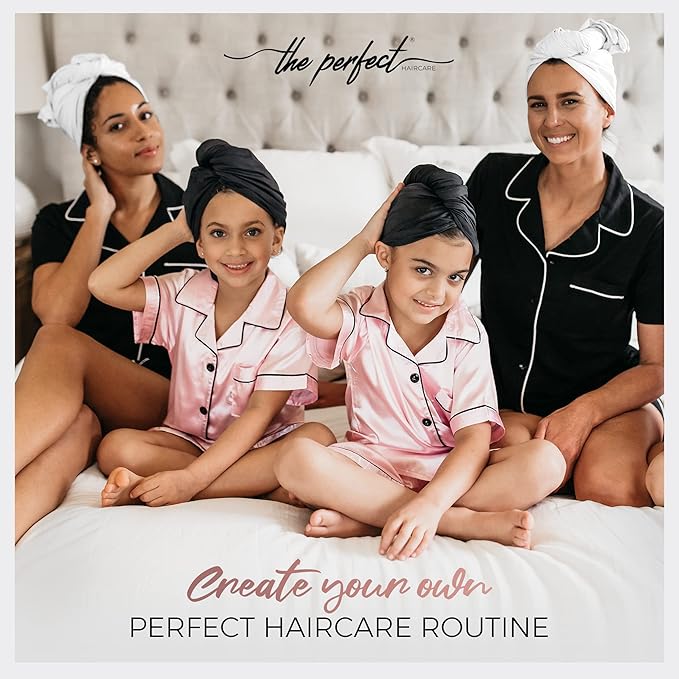 Microfiber Hair Towel Wrap for Women – Large Fast Drying Hair Towel with Patented Clip – Anti-Frizz, Super Absorbent, Silky Smooth Microfiber – Plopping Hair Wrap for Curly, Wavy & Straight Hair