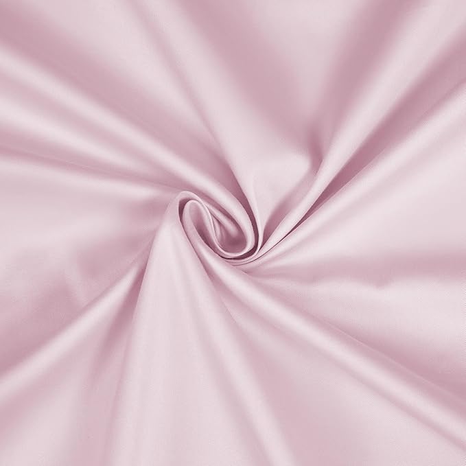 Blush Pink Cotton Duvet Cover Set Twin 100% Long-Staple Cotton Sateen Bedding Set, Soft Breathable Smooth Organic Pure Cotton Plain Comforter Cover, Luxury Minimalist Bedroom Decor for All Season
