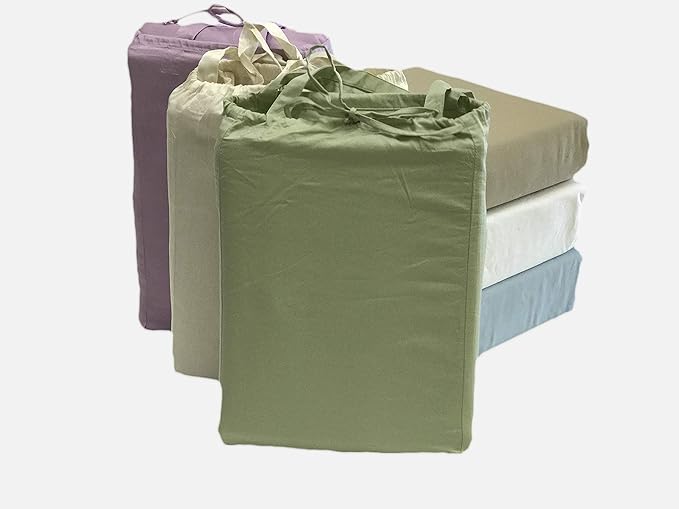 ORGANIC TEXTILES Organic Cotton Bed Sheets Set for Bedroom (Queen Size, Ivory) 410 Thread Count, GOTS Certified, Breathable and Comfortable, Luxurious Soft Feel, All Season Use, Machine Washable