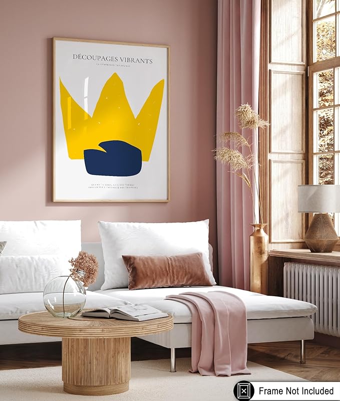 Monem Art Minimalist Crown Silhouette Print - Modern Abstract Shape Poster - Wall Decor for Living Room, Bedroom or Office - 30x40 Unframed Wall Art by Rs Lab Studio