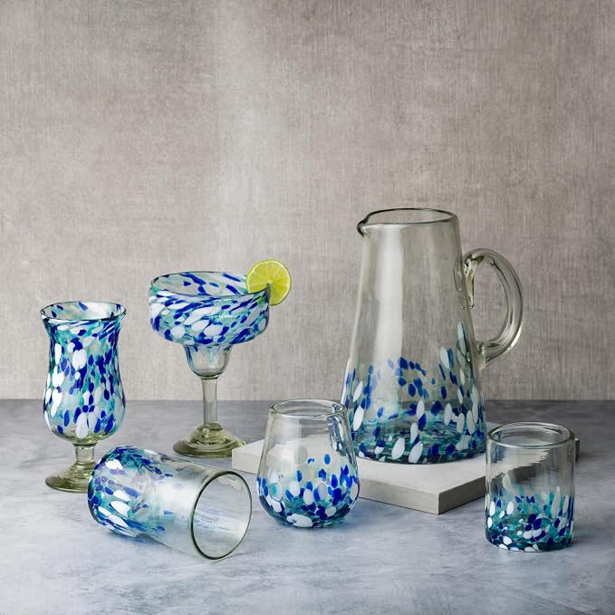 10 Strawberry Street Bahia DOF Handblown Mexican Glass, Set of 6