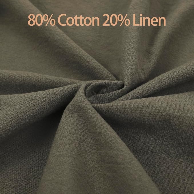 Soft Cotton Linen Apron - Retro Linen Art Apron, Adjustable Casual Apron with Towel, Great for Florist and Kitchen