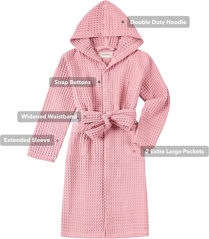 Luxury Organic Japanese Cotton Hotel & Spa Waffle Bathrobe for Men and Women (Hooded/Kimono)