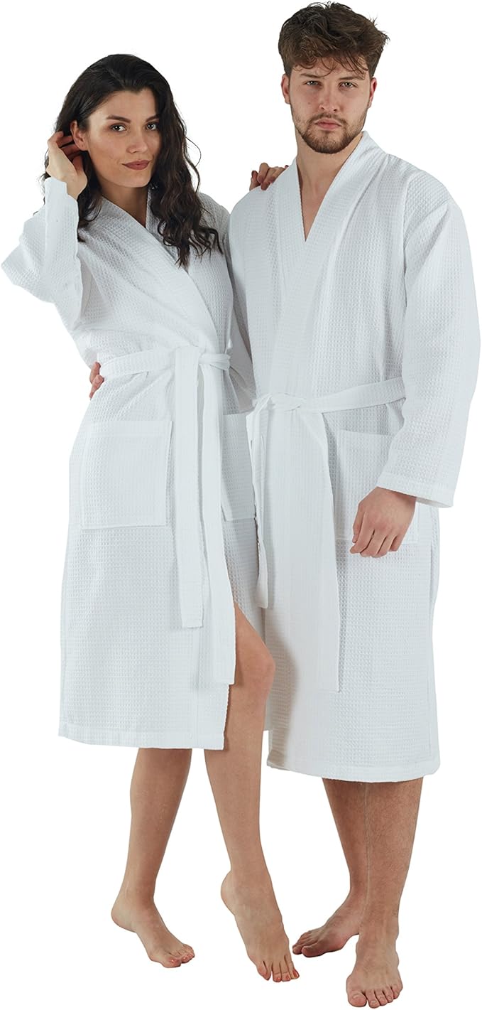 BAGNO MILANO Women's Robes, Waffle Robes For Women, Turkish Cotton Bathrobes For Women