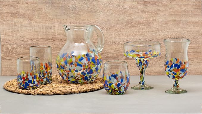 10 Strawberry Street San Lucas Mexican Glassware, DOF, Set of 4