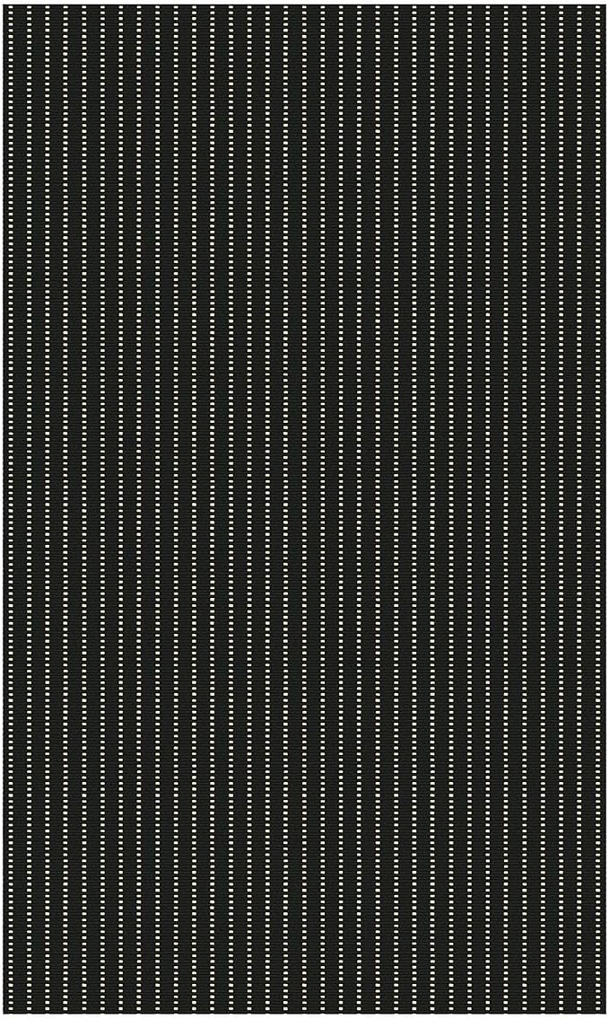 EARTHALL Washable Area Rug 3x5 Ft Non Slip Rugs for Entryway, Non Slip Braided Throw Rugs Door Mat Indoor Outdoor Entrance, Cotton Woven Carpet for Kitchen Foyer Front Door, Black/Cream