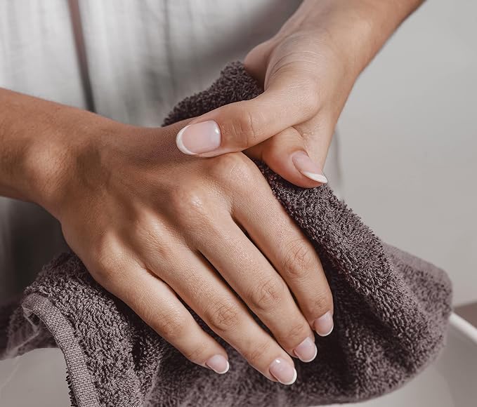 Towel and Linen Mart 100% Cotton - Wash Cloth Set - Flannel Face Cloths, Highly Absorbent and Soft Feel Fingertip Towels (Grey, Pack of 12)