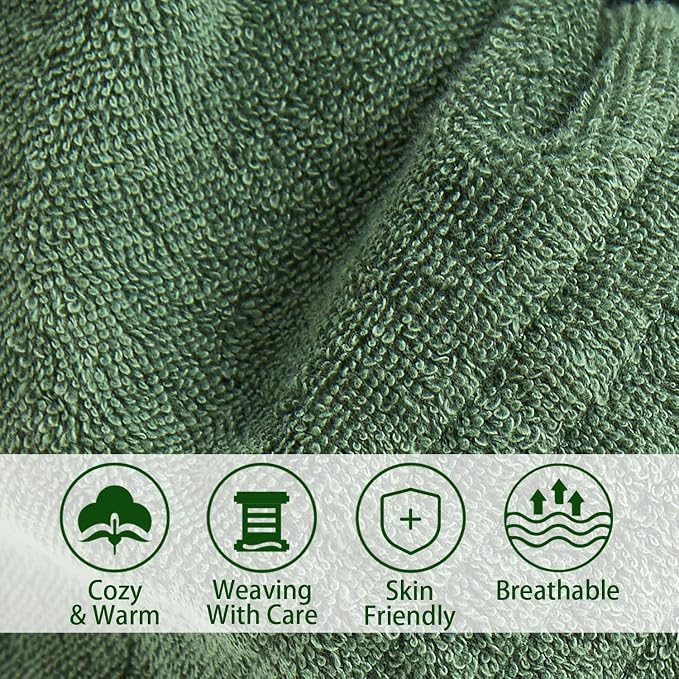 Marquess All-Cotton Bathrobe Thick Plush Cloth Housecoat Terry Toweling, Sweat Steaming Clothes Comfortable & Warm