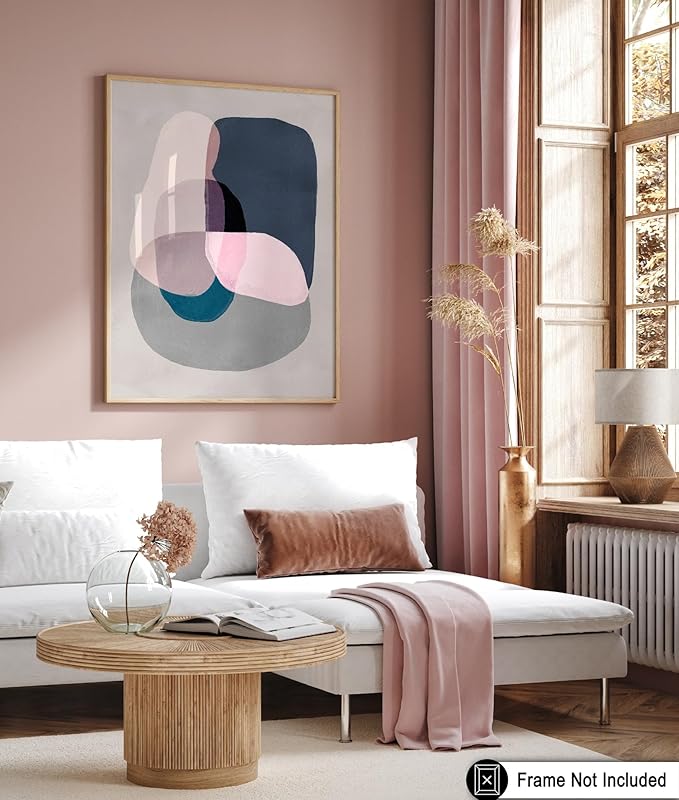 Monem Art Pastel Abstract Color Block Painting Print - Scandinavian Minimalist Art Poster - Wall Decor for Living Room, Bedroom or Office - 16x20 Unframed Wall Art by Mareike Bohmer