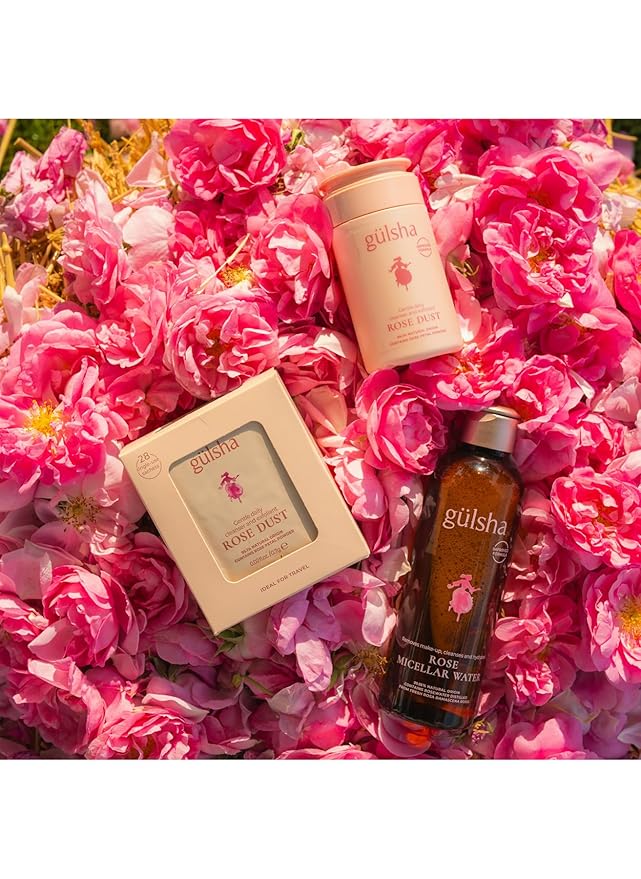 GULSHA Rose Micellar Water - Facial Cleanser & Makeup Remover, Fragrance-free Hydrating Cleanser, Softens the Skin, Formula designed in France for All Skin Types, Natural Origin, 200ml (6.76 fl oz)