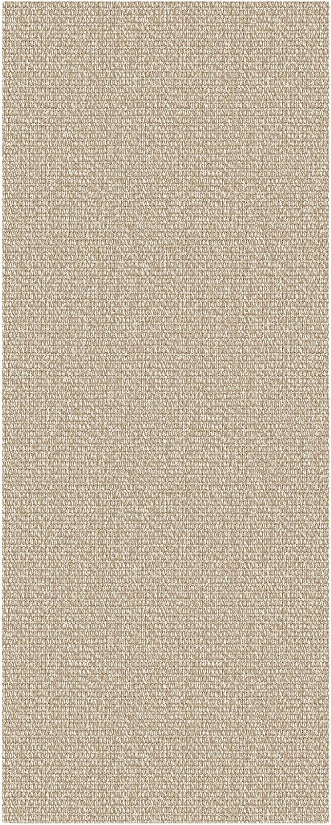 EARTHALL Washable Runner Rug 2x6 Ft Non Slip Runners for Hallways Cotton Rubber Backed Kitchen Runner Braided Indoor Floor Carpet Runners for Entryway, Hallway, Kitchen, Bedroom, Send/Beige