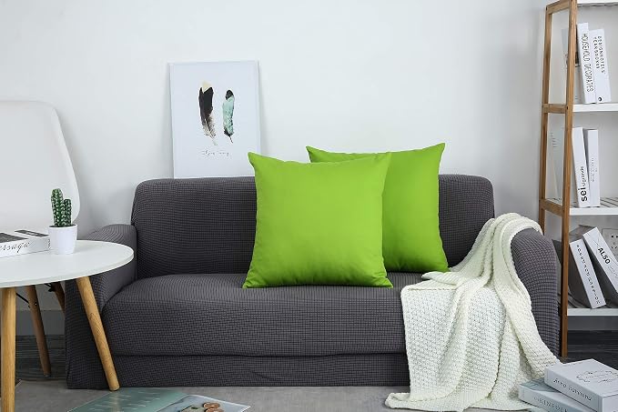 TangDepot 2-Pack Cotton Throw Pillow Covers 20x20 Blue Ashes | 100% cotton, same-color zip, machine wash & air dry. For living room, bedroom, office, car. 42 colors, 559 sizes. Cover only.