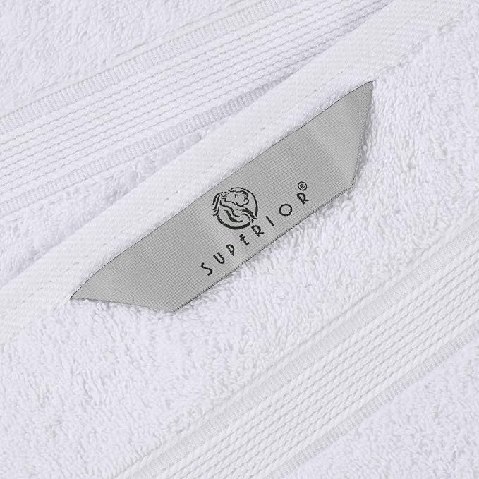 Superior 100% Organic Cotton Bath Towel Set of 3, Daily Use for Bathroom, Guest Bath, Quick Dry, Spa, Resort Towels, Absorbent, Home Essentials, 3-Piece Bath Towels, Oregon Collection, White